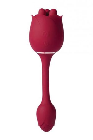 Roseann Double Ended Rose Toy Vibrator - Red