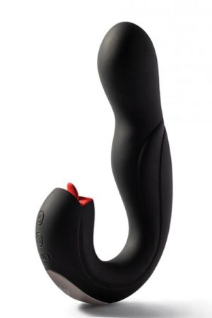 Joi Pro Rotating Head G-spot Vibrator & Clit Licker W/remote - Black
