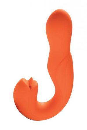 Joi Pro Rotating Head G-spot Vibrator & Clit Licker W/remote - Orange