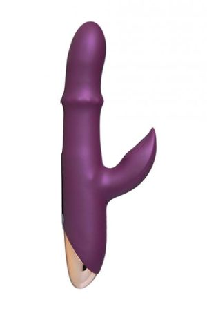 Jesslyn Tapping Clit Stimulator G-spot Vibrator With Sliding Beads Ring - Purple