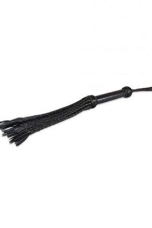 Sultra 16" Lambskin Wrapped Grip Flogger - Black