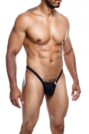 Male Basics Y Buns Thong Black Sm