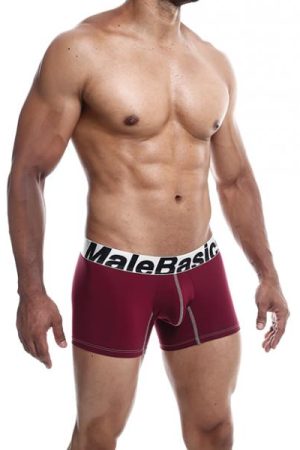 Male Basics Performance Boxer Burgundy Md