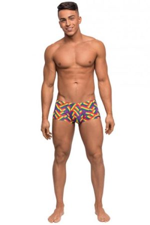 Pride Fest Contoured Pouch Mini Shorts Rainbow Sm