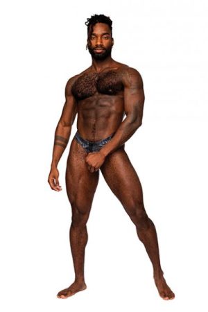 Snaked Metallic Coated Power Sock Black/blue S/m