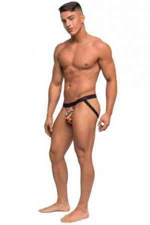 Pride Fest Contoured Pouch Jock Strap Rainbow L/XL