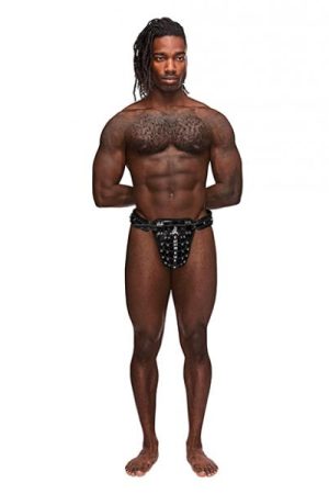 Leather Taurus Adjustable Buckle Thong Black O/s
