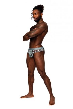 Sheer Prints Mesh Poly Spandex Thong Optical L/xl