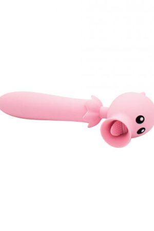 Natalie's Toy Box Lick N' Stick Clit Flicker & G-spot Vibe - Pink