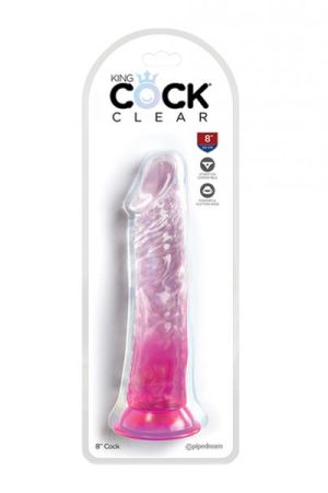 King Cock Clear 8" Cock - Pink