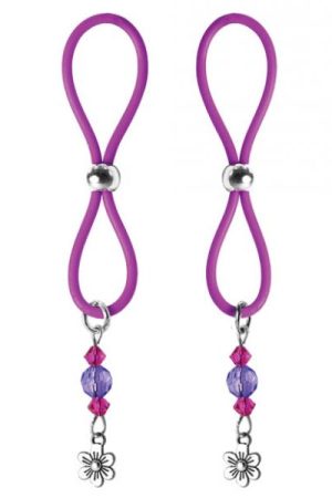 Bijoux De Nip Nipple Halos Flower Charm Purple