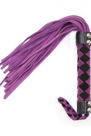 Plesur 15 inches Leather Flogger Purple