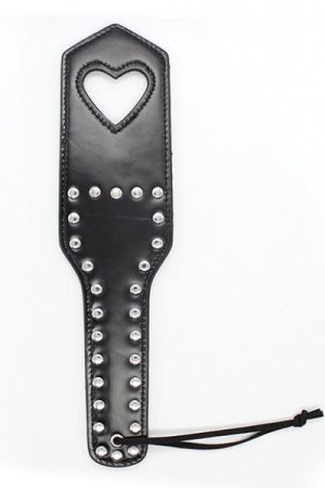 Plesur Cut-out Heart W/studs Paddle - Black