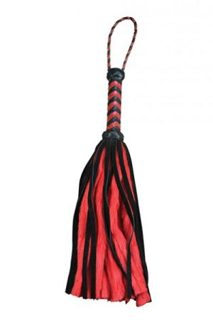 Plesur 17" Suede & Fluffy Faux Fur Tails - Black/red