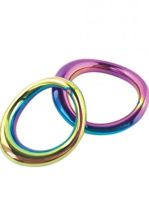 Plesur 1-3/4" Metal Cock Ring - Rainbow