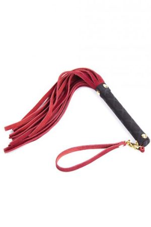 Plesur Mini Leather Flogger - Red