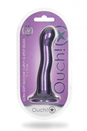 Shots Ouch 7" Curvy G-spot Dildo - Metallic Purple