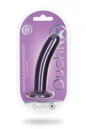Shots Ouch 6" Smooth G-spot Dildo - Metallic Purple