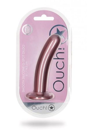 Shots Ouch 6" Smooth G-spot Dildo - Rose Gold