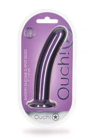 Shots Ouch 7" Smooth G-spot Dildo - Metallic Purple