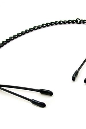 H2h Nipple Clamps Tweezer With Chain (black)