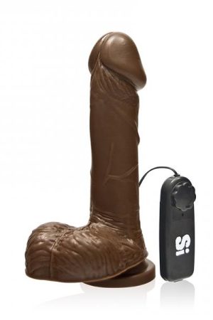7 inches Cock Balls, Vibrating Egg & Suction Cup Brown