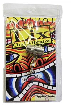 Lix Vibrating Tounge Ring Pierced Black/blue (stainless Steel)