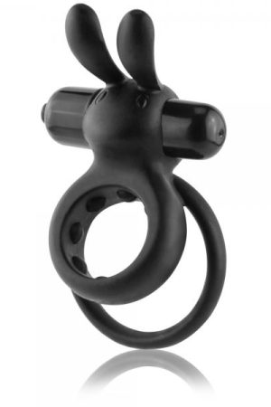 Ohare Vibrating Rabbit Double Ring Black