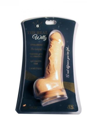 Real Willy 6 inches Dildo Balls Suction Cup Beige