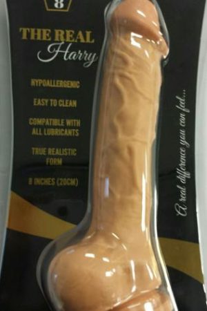 Real Harry Dildo Balls Suction Cup 8 inches Vanilla
