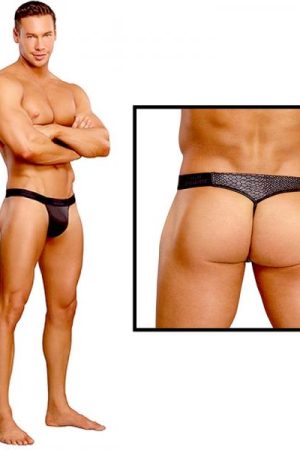 Male Power Cobra Micro V Thong L/XL Black
