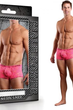 Mini Short Neon Lace Hot Pink Large