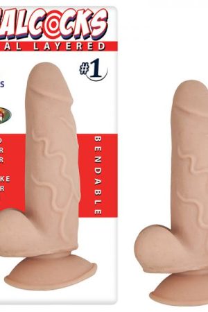 Real Cocks Dual Layered #1 Beige 5.5 inches Dildo