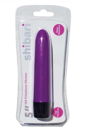 Shibari 10X Pulsations Vibrator 5 inches Purple