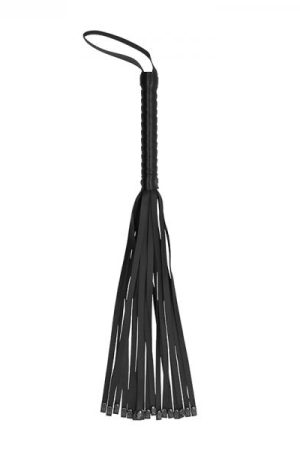 Ouch! Skulls & Bones Whip With Skulls - Black