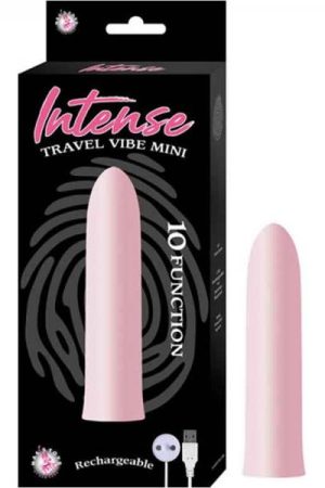 Intense Travel Vibe Mini 10 Function Usb Rechargeable Waterproof Pink