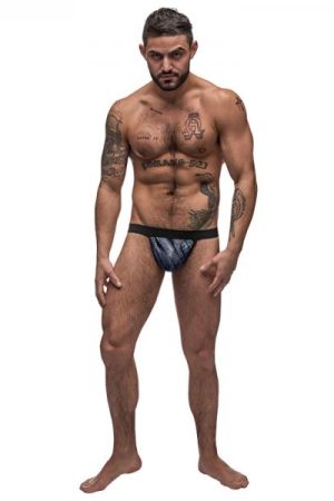 Male Power Blue Streak Posing Strap Blue Os