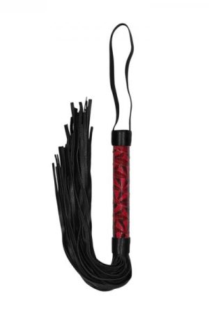 Diamond Pattern Luxury Whip - Burgundy