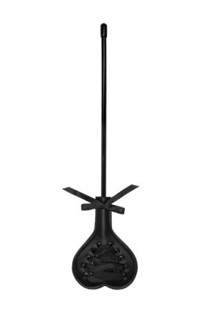 Ouch! Crop Heart Black With Black Lace - Small