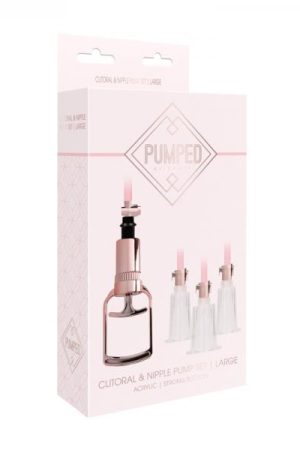 Pumped - Clitoral & Nipple Pump Set Large - Rose