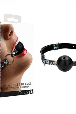 Ouch! Old School Tattoo Printed Breathable Ball Gag