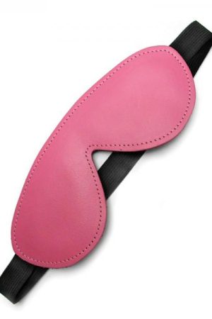 Kinklab Pink Bound Leather Blindfold