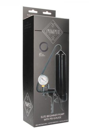 Pumped Elite Beginner Pump With Gauge Black
