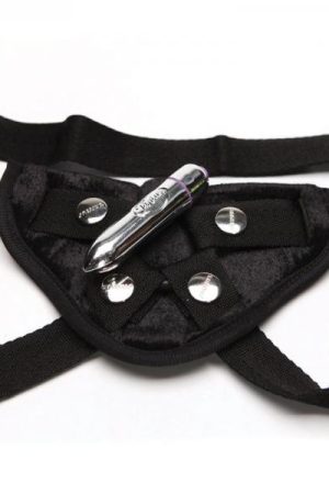 Tantus Velvet Vibrating Harness - Black
