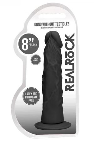 Real Rock Realistic Dildo - 8" - 20 Cm - Chocolate