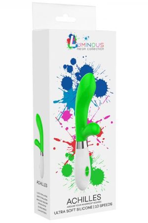 Luna Neon Achilles Ultra-soft Silicone Dual Stimulator Green