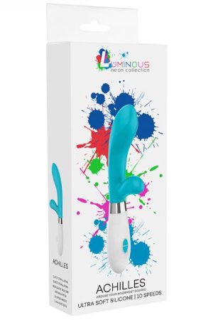 Luna Neon Achilles Ultra-soft Silicone Dual Stimulator Turquoise