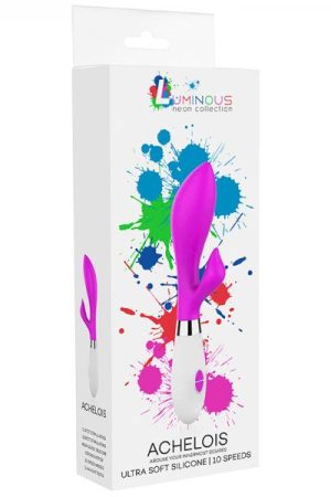 Luna Neon Achelois Ultra-soft Silicone Dual Stimulator Fuchsia