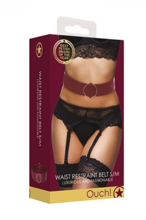 Ouch Halo Waist Belt S/m Burgundy