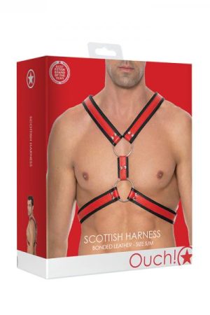 Ouch Harness Men Scott Red S/m
